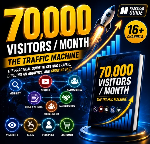 70,000 VISITORS / MONTH™ logo